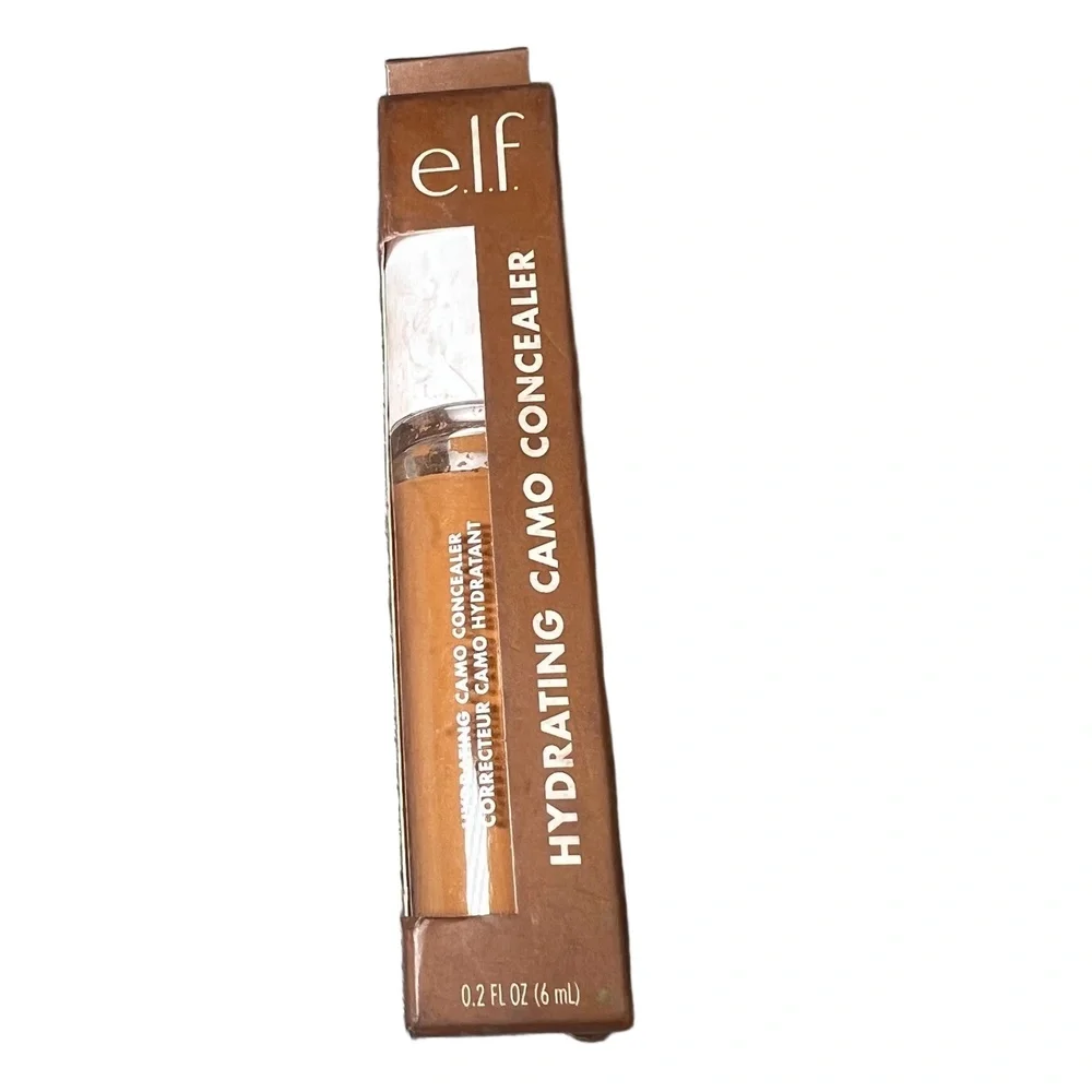 Elf Hydrating Camo Concealer Deep Olive Satin Oversized Applicator 0.2 Fl Oz New